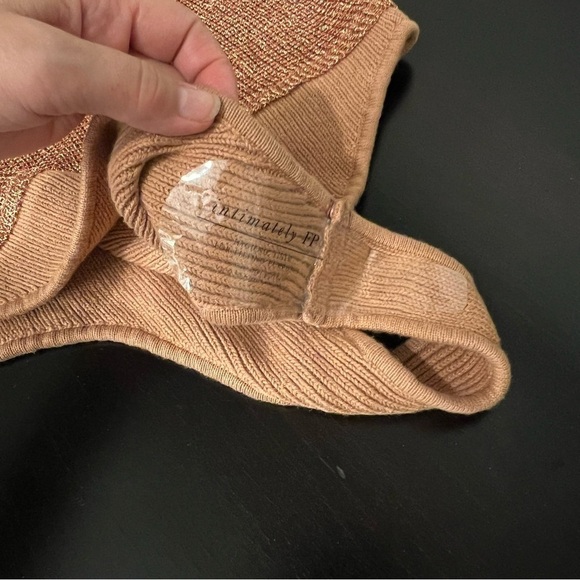 Intimately Free People Gold Shine Be Fine Bodysuit Women’s Size M, metallic, NWT - Picture 7 of 12